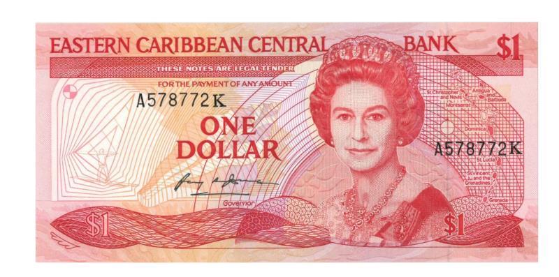 East Carribean States. Dollars. Bankbiljet. 1988. - UNC.