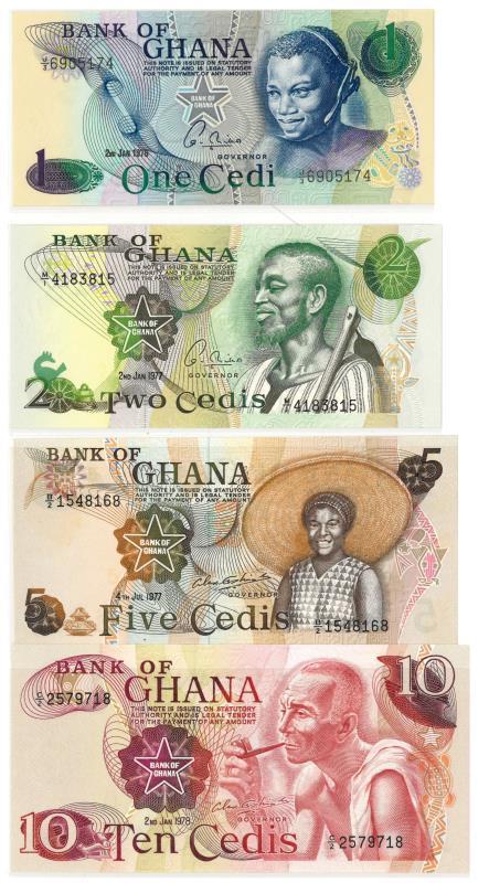 Ghana. Cedis. Bankbiljet. 1976-1978. - UNC.