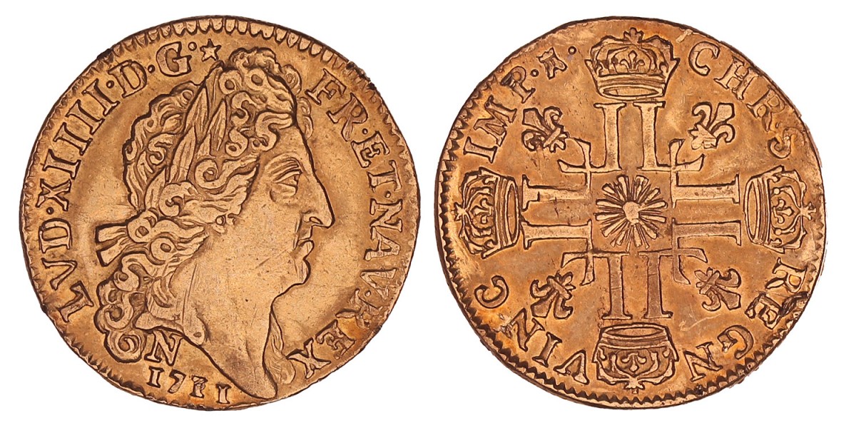 France. Louis XIV. Louis d'or. 1711 N.