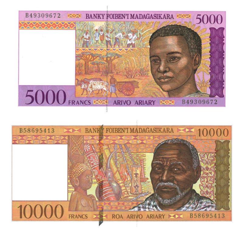 Madagascar. Francs. Bankbiljet. 1995. - UNC.