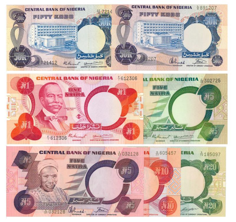 Nigeria. Naira. Bankbiljet. 1973-1978, 1979-1984. - UNC.