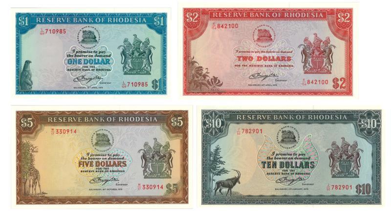 Rhodesia. Dollars. Bankbiljet. 1978-1979. - UNC.