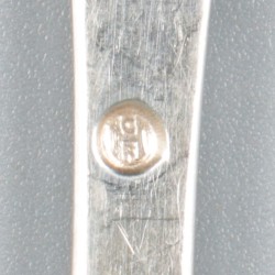 6-delige set kreeftenvorken zilver.