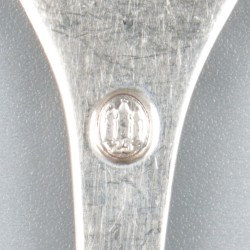 6-delige set kreeftenvorken zilver.