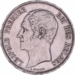 Belgium. Leopold I. 5 Francs. 1853.