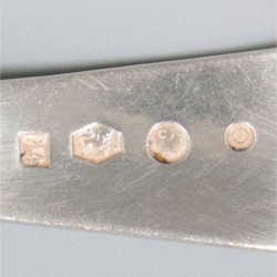 2-delige set sauslepels Haags lofje, zilver.