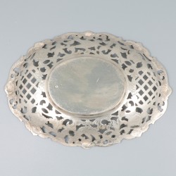 Bonbonmandje zilver.