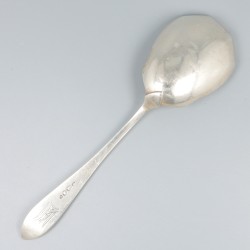 2-delige set aardappel-lepels zilver.