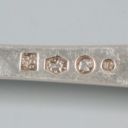 Vla-scheplepel "Haags Lofje" zilver.
