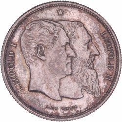 Belgium. Leopold II. 5 Francs. 1880.