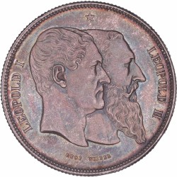 Belgium. Leopold II. 5 Francs. 1880.