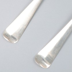 6-delige set dinerlepels Haags lofje, zilver.
