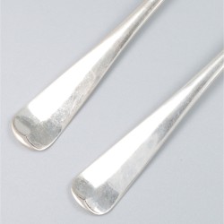 10-delige set vorken Haags lofje zilver.