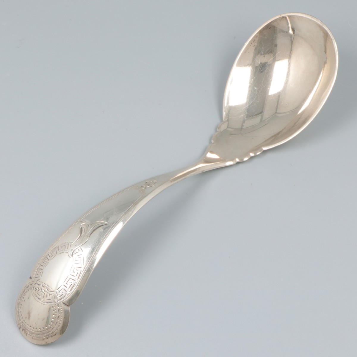 Compote-lepel zilver.