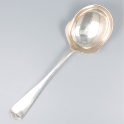 Aardappel-lepel & groentelepel Haags lofje zilver.