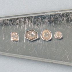 Aardappel-lepel & groentelepel Haags lofje zilver.