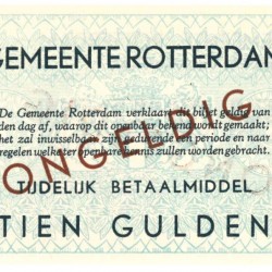 Nederland 10 gulden Noodgeld Type 1940 Rotterdam - UNC