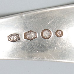 Sauslepel & compotelepel Haags lofje, zilver.