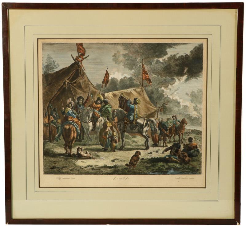 Jan de Visscher (1636 - 1692) naar Philps Wouwerman (Haarlem 1619 - 1668).