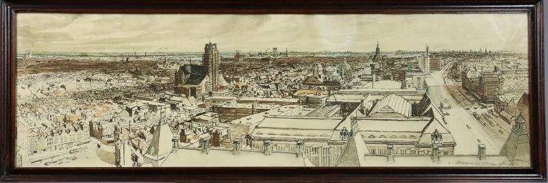 Jan Sirks (Rotterdam 1885 - 1938 Zeist), Steiger Rotterdam, gesigneerd in potlood en geannoteerd (rechtsonder), ets.