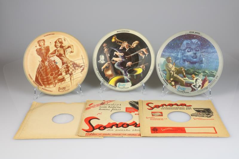 Een lot van (3) Vogue picture discs. Jaren '50. 