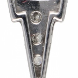 Witgouden hanger, met ca. 0.28 ct. diamant - BWG 10 kt.