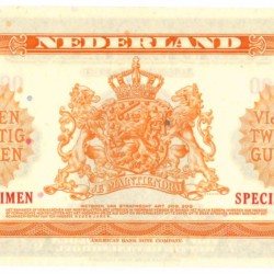 Nederland 25 gulden Muntbiljet Type 1943 Wilhelmina - UNC