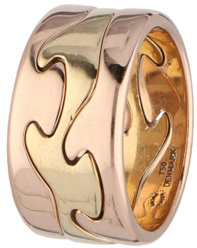 Georg Jensen Fusion bicolor gouden ring - 18 kt.