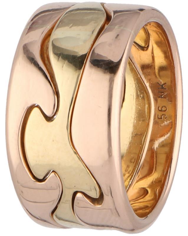 Georg Jensen Fusion bicolor gouden ring - 18 kt.