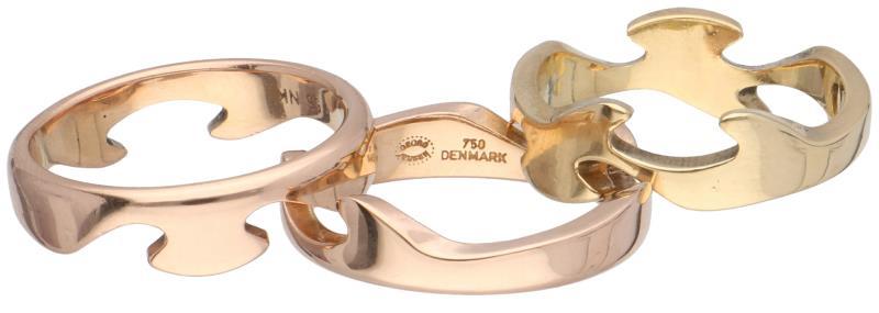 Georg Jensen Fusion bicolor gouden ring - 18 kt.