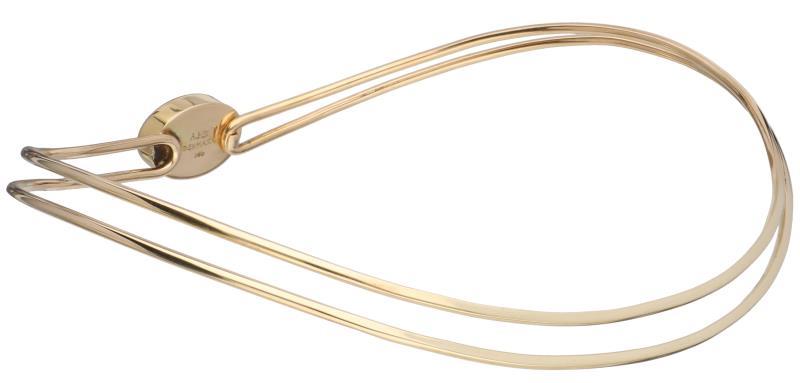 Andreas Mikkelsen geelgouden choker, labradoriet - 14 kt.