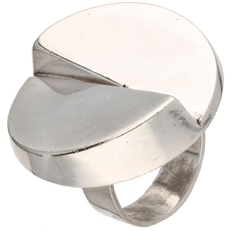 Zilveren design ring - 925/1000.