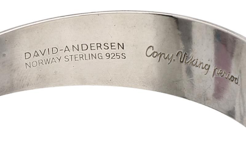 Zilveren David Andersen bangle armband - 925/1000.