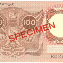 Nederland 100 gulden bankbiljet Type 1953 Erasmus -Prachtig