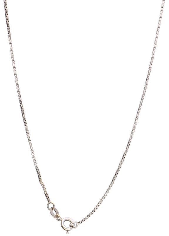 Witgouden collier, diamant - 18 kt.