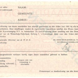 Nederland 2½ gulden Waardebon Type 1940-1941 - Nagenoeg UNC