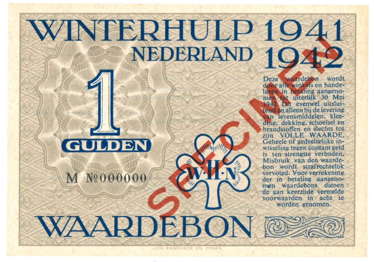 Nederland 1 gulden Waardebon Type 1941-1942 - UNC