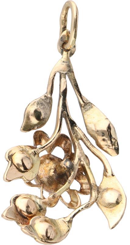 Roségouden hanger, diamant - 14 kt.