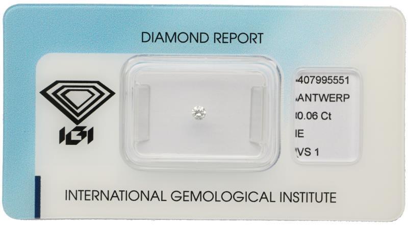 IGI Rond Briljant geslepen diamant 0.06 ct.