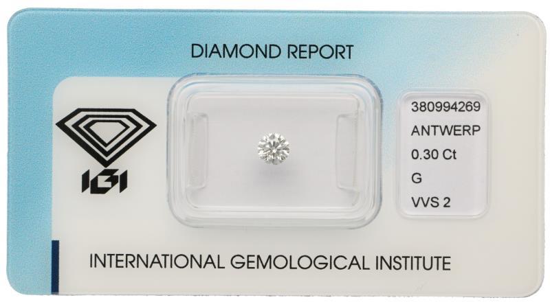 IGI Rond Briljant geslepen diamant 0.30 ct.