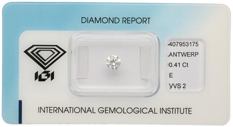 IGI Rond Briljant geslepen diamant 0.41 ct.