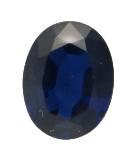 IJGC Oval Faceted geslepen saffier 1.29 ct.