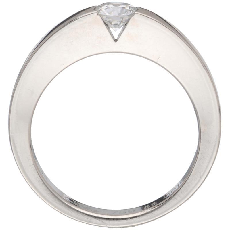 Witgouden Cartier Solitaire ring, ca. 0.41 ct. diamant - 18 kt.