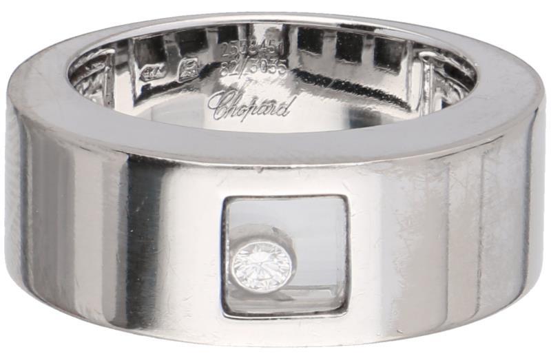 Witgouden Chopard Happy Diamonds bandring, ca. 0.03 ct. diamant - 18 kt.