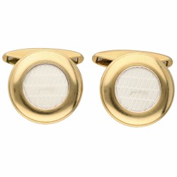 Geelgouden Chopard guilloche manchetknopen - 18 kt.