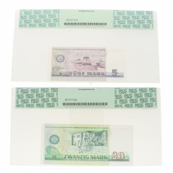 Germany 5 and 20 mark Banknote Type 1975 - UNC