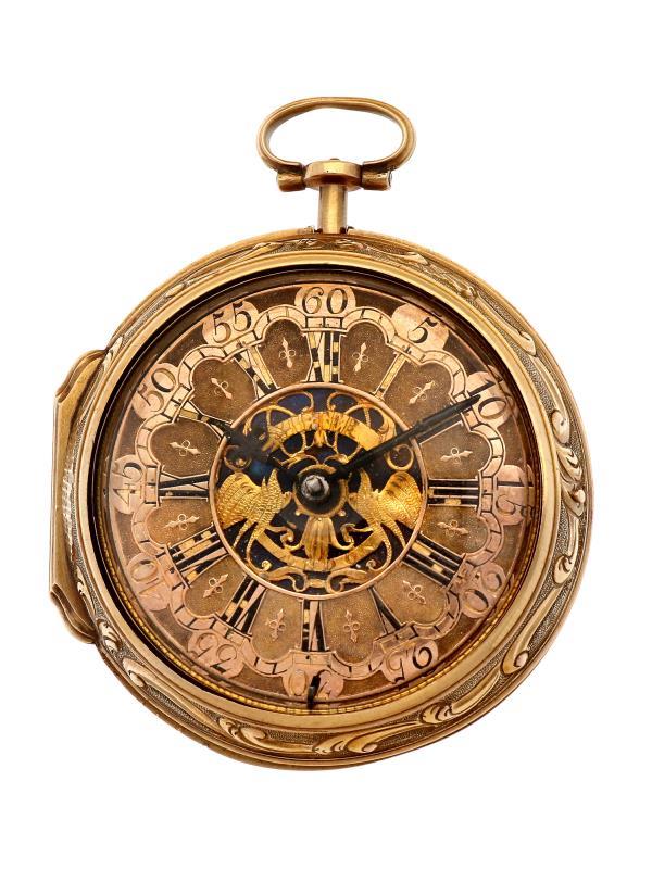 Zakhorloge goud, snek spillegang ''John Witter, Londen'' - Herenzakhorloge - Handopwindbaar - ca. 1750.