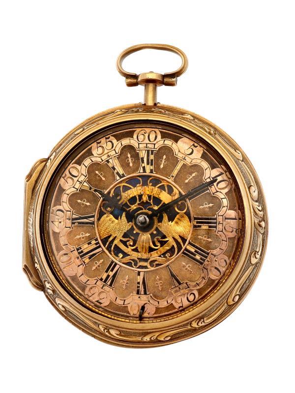 Zakhorloge goud, snek spillegang ''John Witter, Londen'' - Herenzakhorloge - Handopwindbaar - ca. 1750.