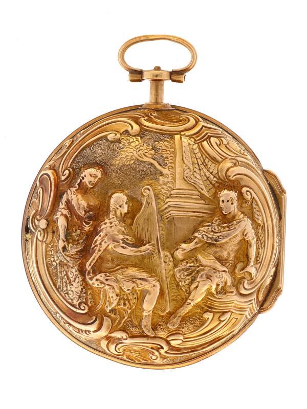 Zakhorloge goud, snek spillegang ''John Witter, Londen'' - Herenzakhorloge - Handopwindbaar - ca. 1750.