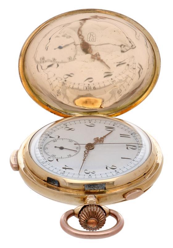 Savonette chronometer zakhorloge met minute repeater - Herenzakhorloge - Handopwindbaar - ca. 1900.